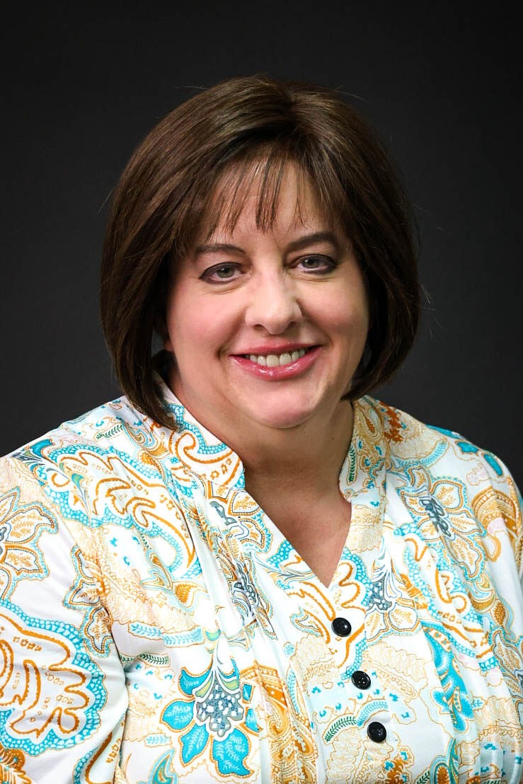 Portrait of a Smiling Woman with Short Hair