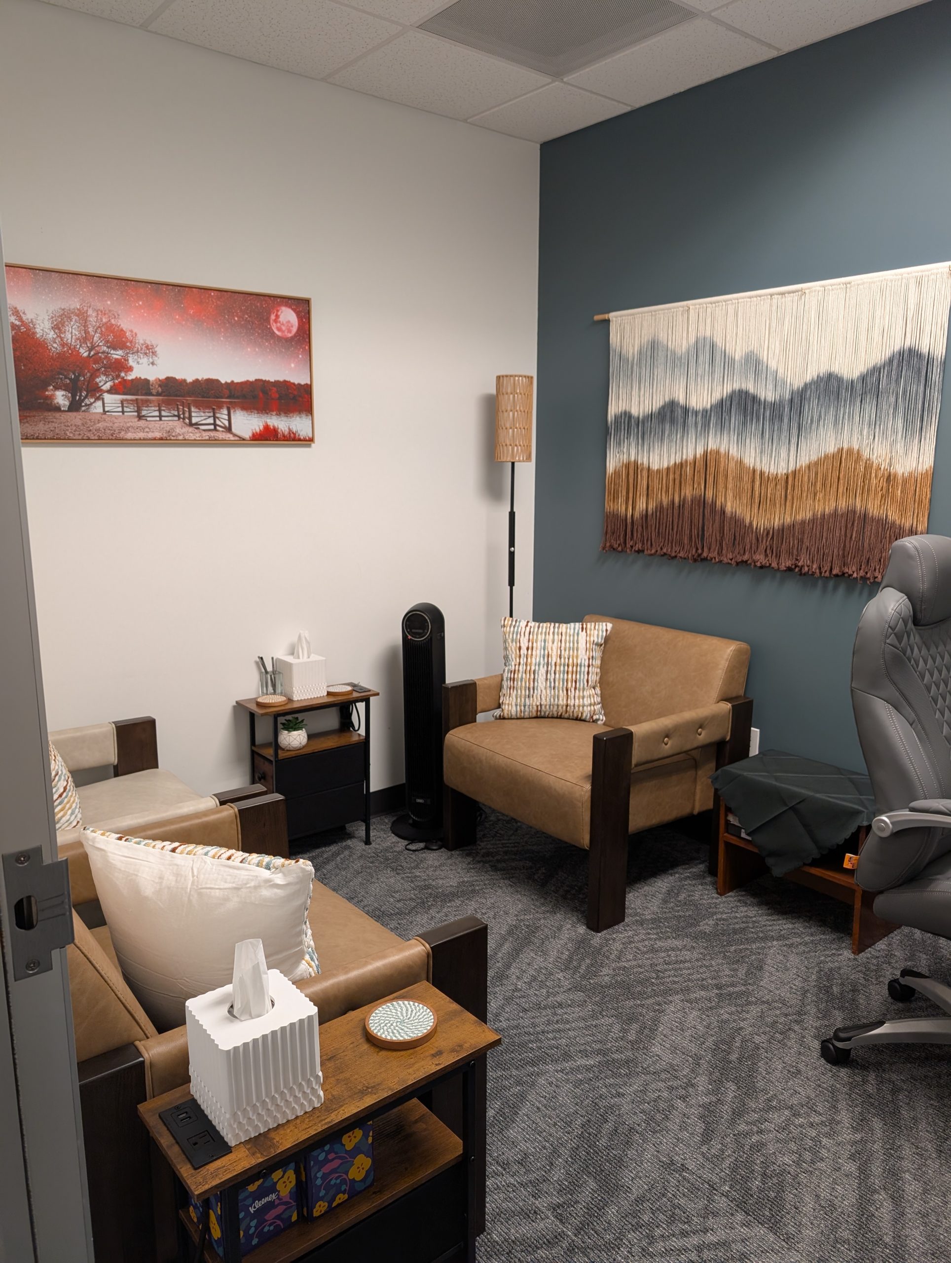 Comfortable Therapy Office with Modern Furniture